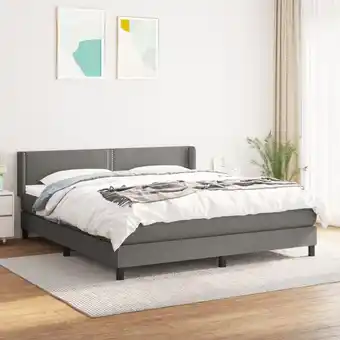 ManoMano Boxspringbett mit Matratze Bett für Erwachsene Schlafzimmerbett Bett für Erwachsene Schlafzimmerbett Dunkelgrau 160x200 cm St Angebot