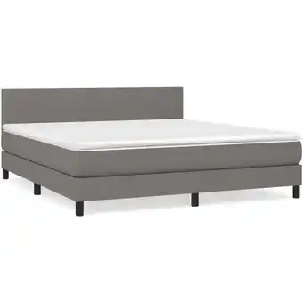 ManoMano Bettgestell mit Matratze,Betten für Erwachsene,Boxspringbett,Schlafzimmerbett Dunkelgrau 160x200 cm Stoff -Maison 44384 - Gra Angebot