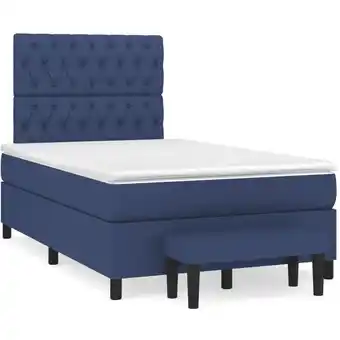 ManoMano Bettgestell mit Matratze für Erwachsene,Komfortbett und Polsterbet,Boxspringbett Blau 120x200 cm Stoff -Maison 95189 - Blau Angebot