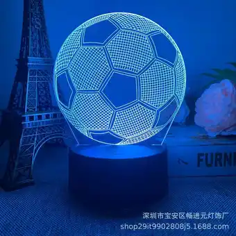 ManoMano Fuball Nachtlicht 3D led Optische Lampe Nachtlicht Kind Nacht Lampe Nachttisch Nachttisch Spielzeug und Geschenk für Jungen M Angebot