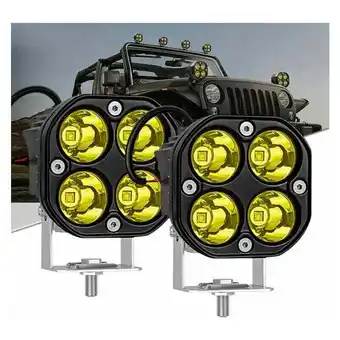 ManoMano LED-Nebelscheinwerfer, Gelb/Gelb, Offroad-Fahrlicht, Arbeitsscheinwerfer, Stoßfänger, 2 Stück, 3 Zoll, 40 w, wasserdicht, pas Angebot