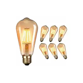 ManoMano Led Edison Vintage Glühbirne, E27 4W led Vintage Glühbirne Antik Deko Lampe 2700K Retro Edison Lampe Warmweiß Glühlampe - 6 S Angebot