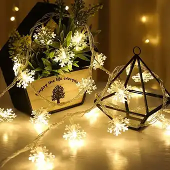 ManoMano Schneeflockenlichter 6m 40LD Light Girlande led Girlanden Helle Weihnachten Schneeflocken Fairy Lights Fairy Lights Deko Hot  Angebot