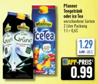 diska Pfanner Teegetränk oder ice Tea 2L Angebot