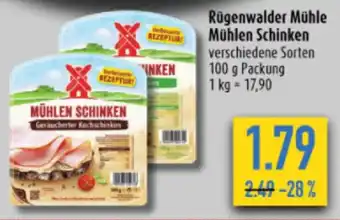 diska Rügenwalder Mühle Mühlen Schinken 100g Angebot