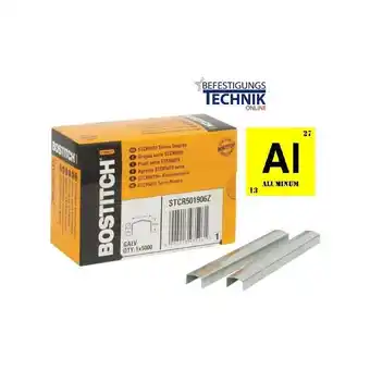 ManoMano Bostitch STCR501906AL 6mm Klammern Aluminium für Tacker PC8000 T6 H30-8 PC2K P6C KL-65-EN14397 Angebot