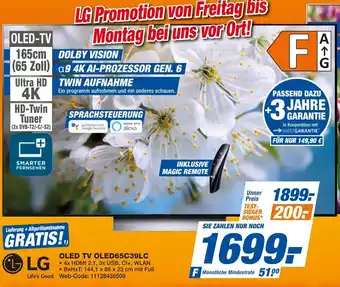 expert Techno Land LG OLED TV OLED65C39LC Angebot