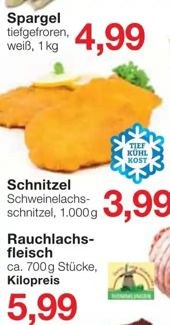 Jawoll Spargel, Schnitzel oder Rauchlachsfleisch Angebot