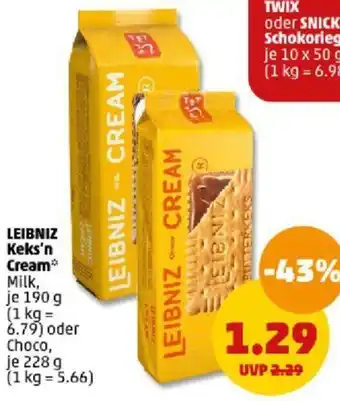 PENNY LEIBNIZ Keks'n Cream 190/228 g Angebot