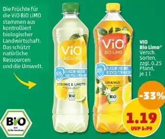 PENNY VIO Bio Limo 1 L Angebot