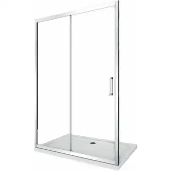 ManoMano Gleittür für Dusche aus 6 mm gehärtetem Glas zur Montage zwischen zwei Wänden, Höhe 190 cm, reversible Installation cm 120-12 Angebot