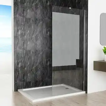 ManoMano Walk in Dusche 90 x 185cm Duschabtrennung Duschwand Seitenwand Duschtrennwand 6mm nano Glas Angebot