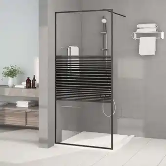 ManoMano Duschwand für Begehbare Dusche Schwarz 90x195 cm ESG-Glas Klar vidaXL56049 Angebot