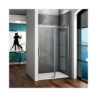 ManoMano Duschabtrennung 115x195cm Schiebetür Duschkabine Dusche Echtglas Angebot