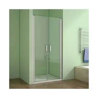 ManoMano Duschtür Pendeltür Nischentür Duschabtrennung Schwingtür Dusche 136-140 cm 185cm Höhe Angebot