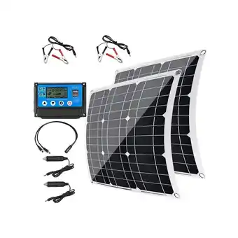 ManoMano Highsam - Solarpanel 2X27W 12V 10A Bootskabine Home Solar Controller Angebot