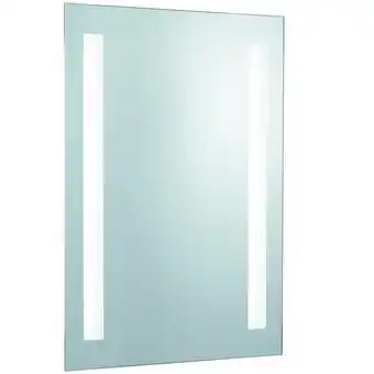 ManoMano Bathroom Mirrors - Beleuchteter Badezimmerspiegel Touch 2 Light Silver mit Rasierbuchse IP44 - Searchlight Angebot