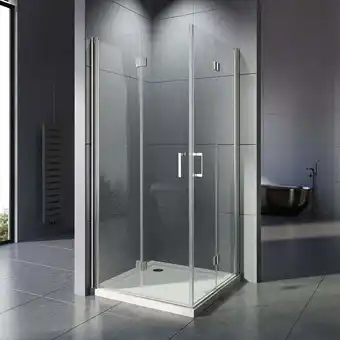 ManoMano Duschkabine Falttür Eckeinstieg Duschwand 180º Falttür 80x120/120x80 Dusche Duschtür Duschabtrennung 6mm Nano esg Glas 195cm Angebot