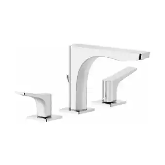 ManoMano Gessi Rilievo, Drei-Loch-Waschtisch-Armatur, mit Ablaufgarnitur, Ausladung 154 mm, 59011, Farbe: Schwarz XL - 59011299 Angebot