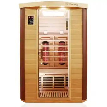 ManoMano Infrarotkabine Infrarotsauna Toronto, inkl. Vollspektrumstrahler für 1-2 Personen - LED-Farblicht - Wärmekabine mit Radio, Bl Angebot