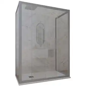 ManoMano 3-seitige Duschkabine 70x120x70 Klarglas Silver Deco Trio Angebot