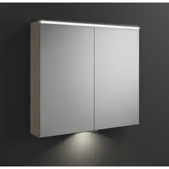 ManoMano Burgbad Eqio Spiegelschrank mit Horizontaler LED-Beleuchtung und LED-Waschtischbeleuchtung SPGT090, 900 x 800mm, Korpus: Eich Angebot