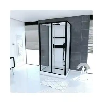 ManoMano Duschkabine White Isle 115 x 90 x 230 cm � wei� - schwarz - Eckdusche - Komplettdusche - Dusche � Duschabtrennung � Duschwand Angebot