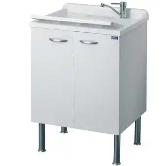 ManoMano Waschbecken mit Schrank Weiss 60x60 cm mod. Eco Angebot