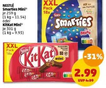 PENNY NESTLÉ Smarties Mini 259 g oder KitKat Mini 301 g Angebot