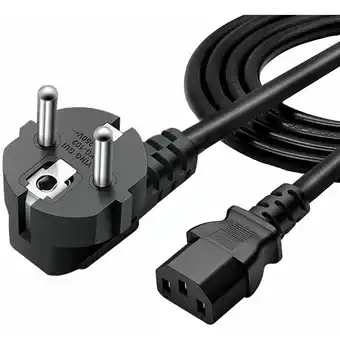 ManoMano 1,5 m langes Netzkabel, EU-Schuko-CEE7-Winkelstecker auf iec 320 C13 H05VV-F, für pc, Samsung lcd, Panasonic lg, Fernseher, K Angebot