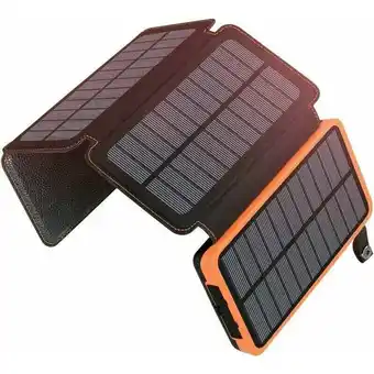 ManoMano Solarladegerät 20000mAh Tragbare Powerbank mit 4 Panel Wasserdichte Powerbank mit 2 USB Outdoor Camping Phone Tablet Cisea Angebot