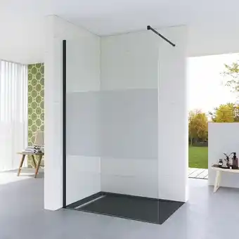 ManoMano Walk in Dusche Duschwand Duschabtrennung mit Stabilisator 120x200 cm 8mm Einscheibensicherheitsglas mit Nano Beschichtung, te Angebot