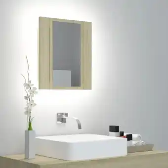 ManoMano LED-Bad-Hängeschränke - Badezimmer Spiegelschrank Sonoma-Eiche 40x12x45 cm Acryl -BNC40599 - Braun Angebot