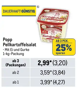 METRO Popp Pellkartoffelsalat Mit Ei und Gurke 1-kg-Packung Angebot