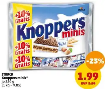 PENNY STORCK Knoppers minis 220 g Angebot