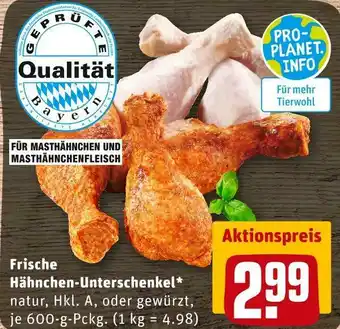 REWE Frische hähnchenunterschenkel Angebot