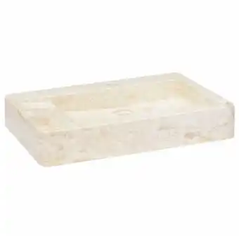 ManoMano Waschbecken Aufsatzwaschtisch Waschschale für Badezimmer Creme 58x39x10 cm Marmor DE10802 Angebot