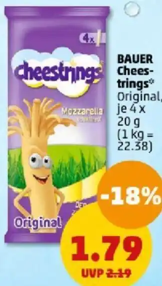 PENNY BAUER Cheestrings 4x20 g Angebot