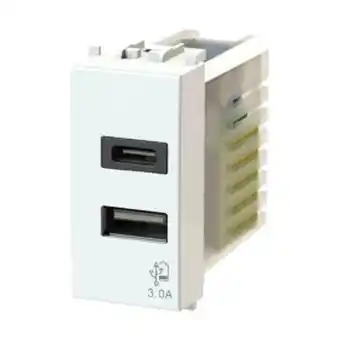 ManoMano 4 Box - 4box usb steckdose mit stecker typ c und typ a 3.0a fÜr bticino matix weiss 4b.am.usb.30 Angebot