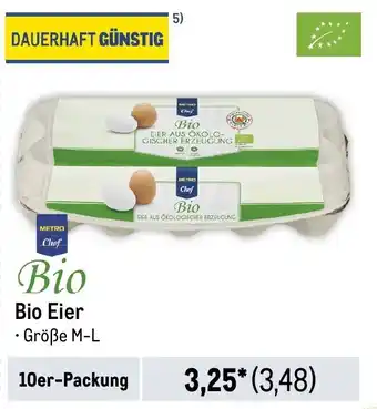 METRO METRO Chef Bio Eier Größe M-L  10er-Packung Angebot