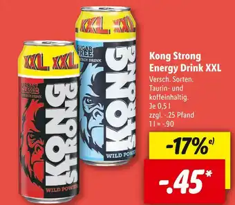 Lidl Kong strong energy drink Angebot