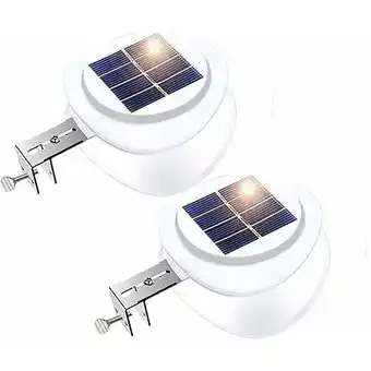 ManoMano 2er-Pack Solar-Dachrinnenleuchten für den Außenbereich, wasserdichte 9-LED-Solarleuchten für Garten, Auffahrt, Zaun, Hof, Wan Angebot