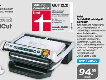 NETTO Tefal optigrill kontaktgrill gc705d Angebot