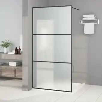 ManoMano Duschwand für Walk-In Dusche Schwarz 100x195 cm ESG Mattiert vidaXL863030 Angebot