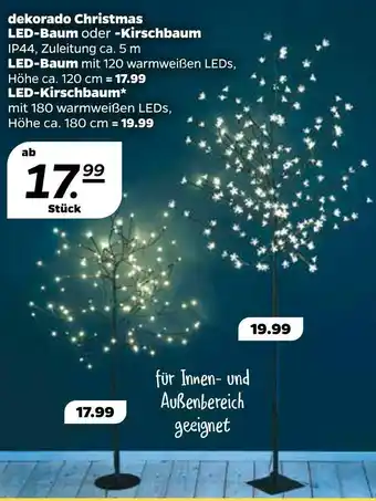 NETTO Dekorado christmas led-baum oder -kirschbaum Angebot