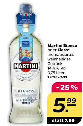 NETTO Martini bianco oder fiero aperitif Angebot