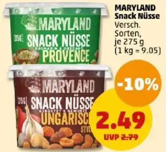 PENNY MARYLAND Snack Nüsse 275 g Angebot