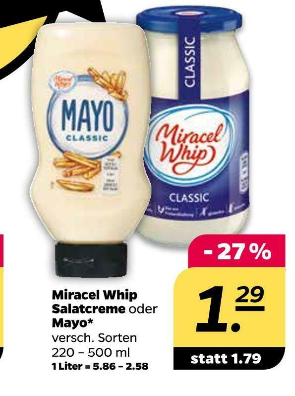 Miracel whip salatcreme oder mayo Angebot bei NETTO