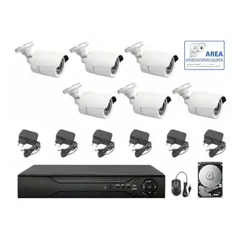 ManoMano Videoüberwachungsset ahd 6 kameras infrarot 5 mpx ip dvr 8 kanäle hd 1 tb Angebot