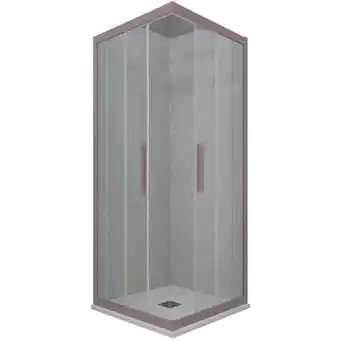 ManoMano Eck-Duschkabine in PVC 75x120 Klarglas Lavendel Kolors Angebot